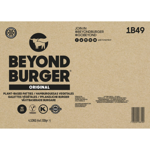 Beyond burger vegan patty 40x113g frozen 01230000068192