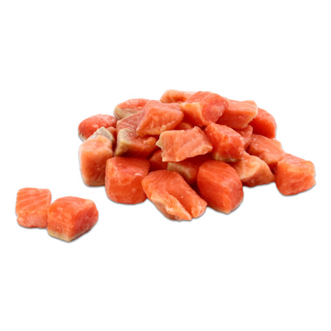 Regnbågslaxfilétärning 17x17mm ca10g/5kg fryst 06406620220905